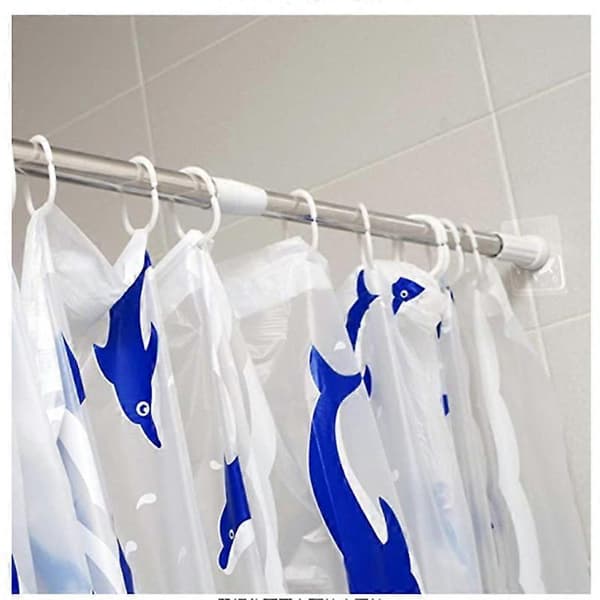 Sett med 4 selvklebende dusjforhengstangholdere