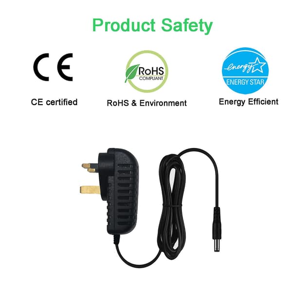 12V myVolts erstatningsstrømforsyning kompatibel med TP-Link T120150-2C1 PSU-del