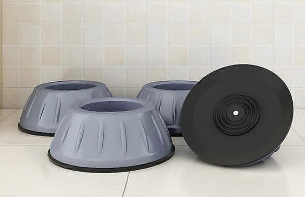 Vibrasjonsdempende føtter for vaskemaskin/tørketrommel Grå 4-pk
