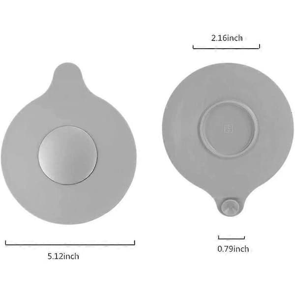 1 stk. avløpsstopper badekar servant suge silikon universal badekarstopper for bad vaskerom kjøkken (grå)