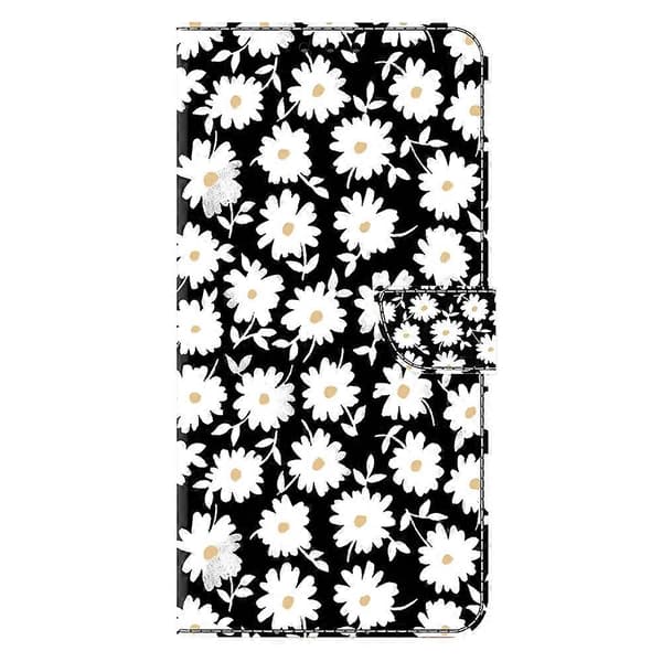 För iPhone 17 Air Mobilskal Magnetisk Stängning 3D Mönster Läder Plånbok Mobilskyddsfodral (Blommig)