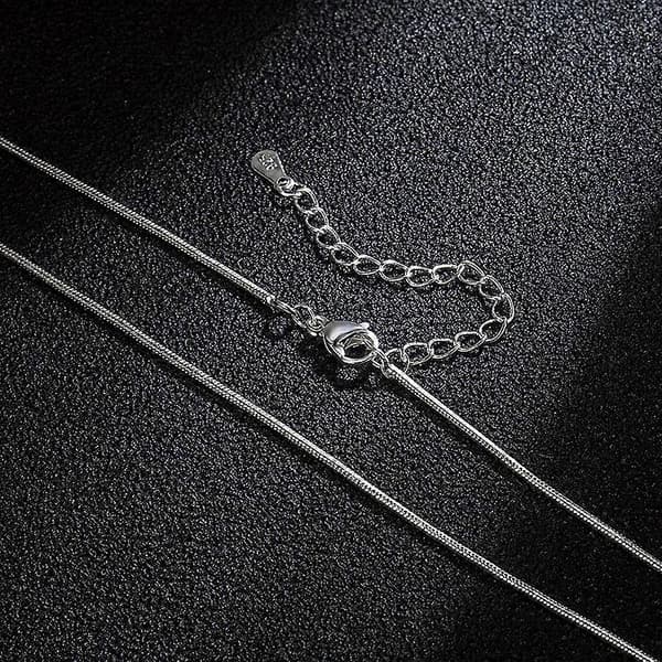1MM Rund Ormhalsband i Silver - Hummerlås 40+5cm