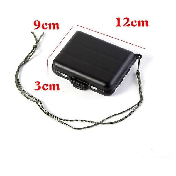 Fiskesluk Plast Tackle Box Gadget Box Agn Tilbehør Box Multi-Rom Bokser og Brett Oppbevaring/Vanntett Oppbevaringsboks (Svart)