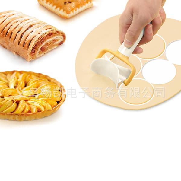 3kpl/setti Rolling Angel Keksi Ravioli Leikkuri Rolling Crimped Circle Leikkurityökalu