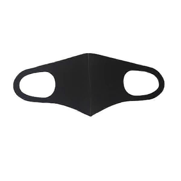 Sæt med 10 stofmasker, med ørestrop, genanvendelige og vaskbare, sorte
