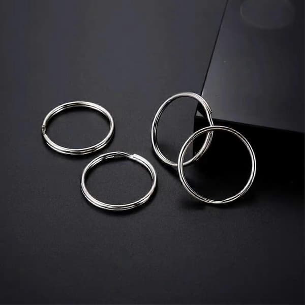 100 st Nyckelringar i Bulk, Split Nyckelringar, Nyckelringsringar och Hantverk, 1,8 * 25 mm