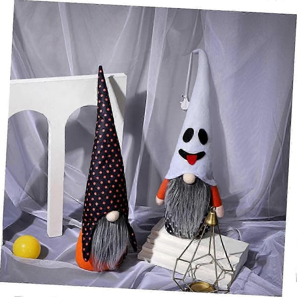 1 st Halloween Docka Dekorativ Docka Ansiktslös Docka Halloween Ansiktslös Docka Tomte Docka Halloween Dvärgdocka Halloweenfest Vit