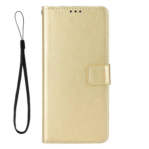 PU læder telefoncover med rem i Crazy Horse tekstur til TECNO Spark Go 2 4G KM4
