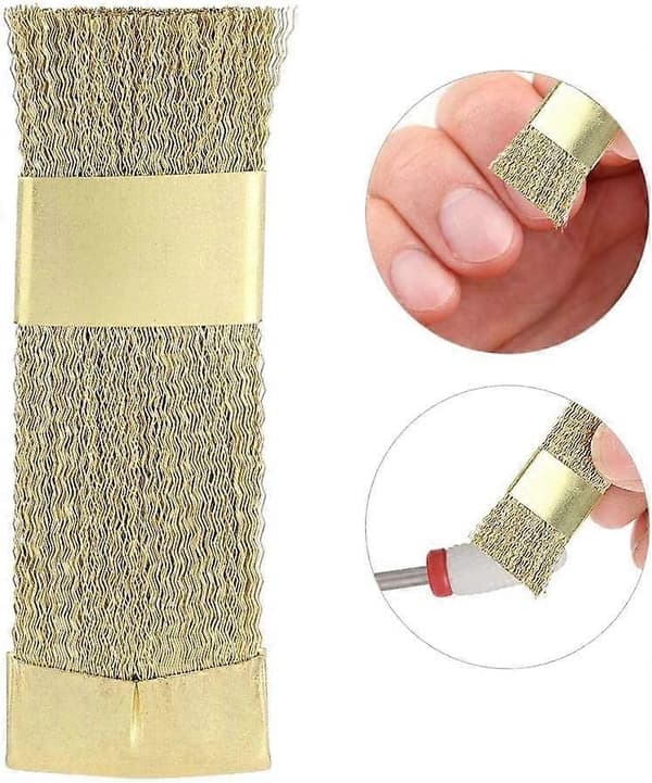 Neglekunst kobber hårbørste, rensebørste, manicure tilbehør guld kobbertråd rensebørste
