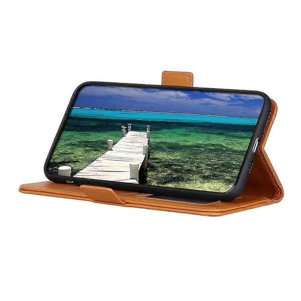 För Samsung Galaxy Xcover 7 Läderfodral Plånboksfodral Ställ Skyddande Flip Telefonfodral (Gul)
