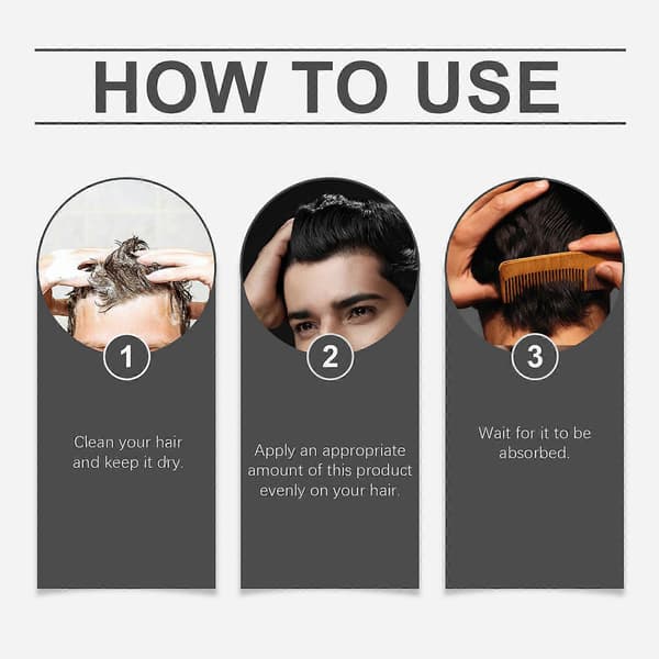 1-5x Hårconcealer för män Vattentät Svart Skallighetskorrigerande kräm Hårfästesskugga Rotutjämning Hårconcealer (4 st)