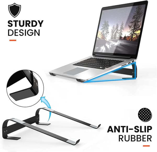Laptopstativ (10-18 tommer, sort)