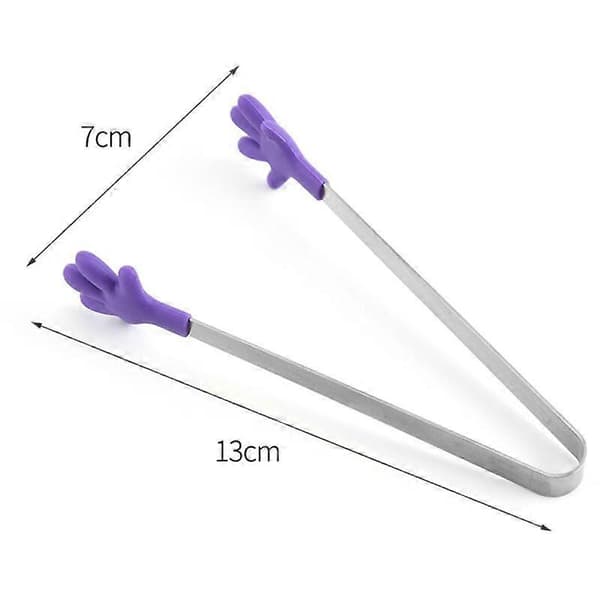 4-pack Mini Sockertänger, 13 cm/5,1 tum Silikon Kökstänger Tänger för Barnsocker BBQ - Livsmedelssäkerhet