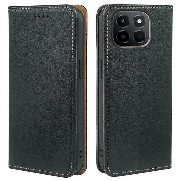 Honor X6c 4G Telefonfodral Plånboksstil RFID-skydd Läder Telefonskydd Stark Magnetisk Stängning