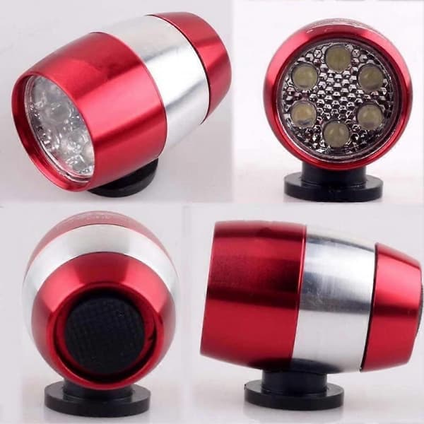 Sykkellys Varsellys 6led Mini Bier Frontlykt 360 Grader Høy Lysstyrke Lampe Rideutstyr