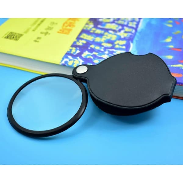 Lupelupe i lommeformat, 10X Mini Sammenleggbar Leselupe 60mm