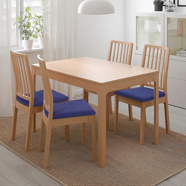 Stolsöverdrag Set om 2, Stretch Stolsöverdrag för Matstolar Marinblå 35-48 cm