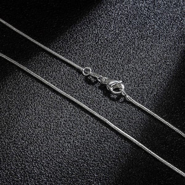 1MM Rund Ormhalsband i Silver - Hummerlås 40+5cm