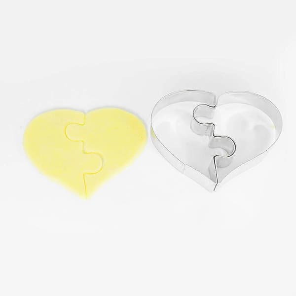 Kakeformer for Valentinsdagen, kakeutstikkere i rustfritt stål for bryllup og bursdag