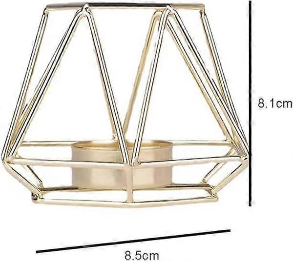 Telysholder Telysestake Geometrisk Lysestake Geometrisk Telysholder (Liten, Gullfarget)