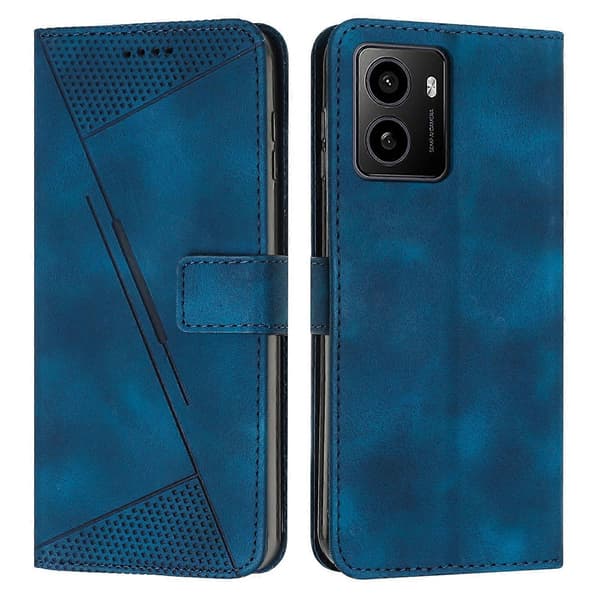 Fantasy Trekant Læder Telefon Cover med Lang Snøre til HMD Pulse Pro (Blå)