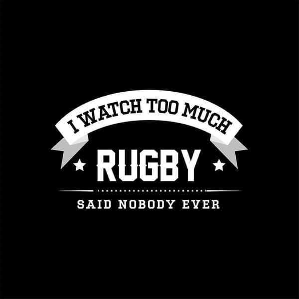 Jeg ser aldrig for meget rugby pude (Sort)