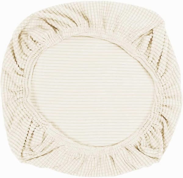 Elastiske strækbare spandex stolesædebetræk, vaskbare, passer til spisestuestole, beige, 38-45 cm
