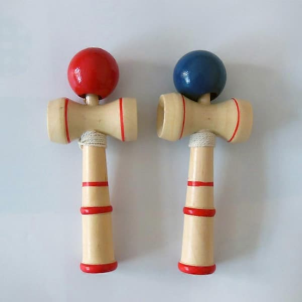 2 st Kendama Träleksak Japansk Kopp Och Boll Leksaker Spel För Barn Vuxen