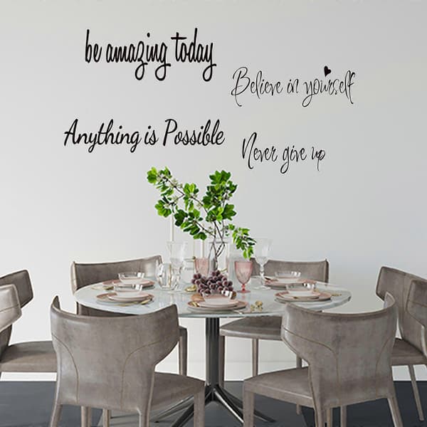 \"be amazing today\" Sovrum Citat Dekorationer Väggord Dekaler Citat för Hem Väggdekaler Barnrumsinredning