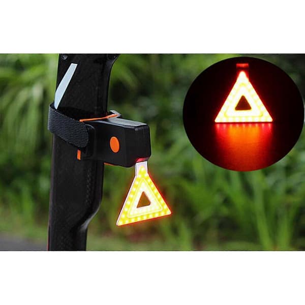 Supersterk LED Sykkellys, Baklys, Baklys for Landeveissykkel, MTB, Sykling - Trekant