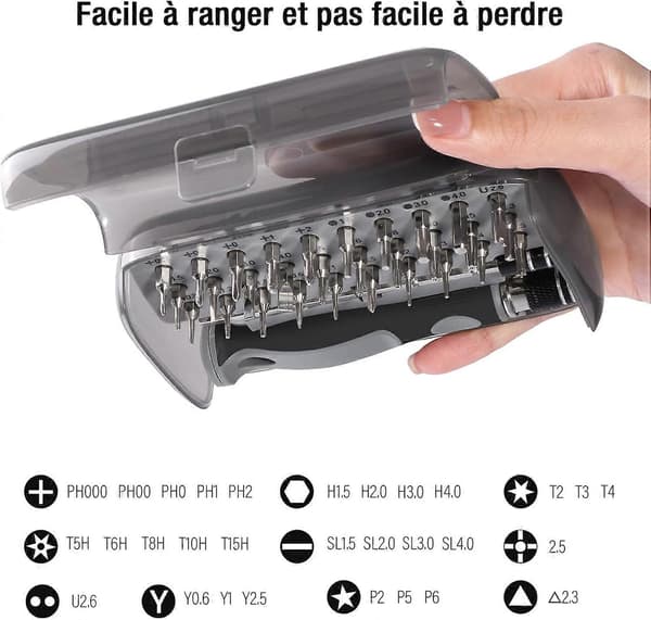 32 i 1 Præcisionsskruetrækkersæt - Mini Magnetisk Skruetrækkersæt DIY Elektronikreparationssæt, Computerværktøj til PC, MacBook, iPhone, Briller, Ur
