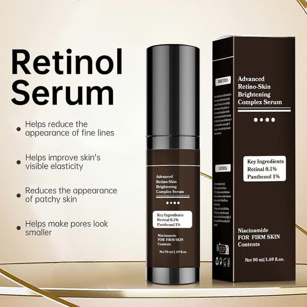 Avansert Retinol Serum For Ansikt Forbedrer Utseendet Av Rynker, Fine Linjer og Ujevn Hudtone