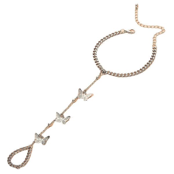 Sommerfugl ankelkæde til kvinder, mode piger krystal vedhæng ankelkæde armbånd boheme
