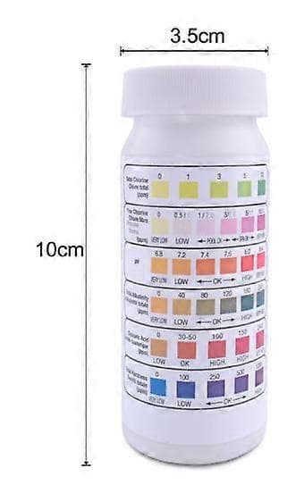 2 Pakke 6 i 1 Spa Basseng Teststrips, Vann Teststrips på Hvit10*3.5cm