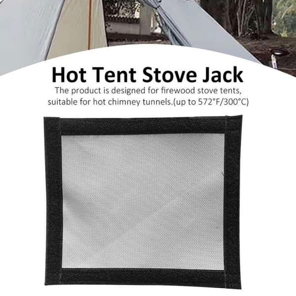 Tältkamin Jack, Glasfiber Anti-Skållningsring Eldfast Kamin Jack Tälttillbehör