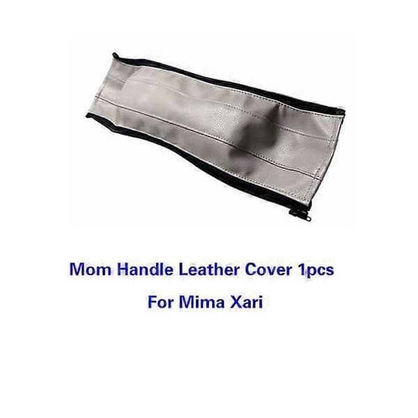 Baby Stroller PU Leather Handle Covers For Mima Xari Pram Bar Sleeve Case Protective Armrest Cover Stroller Accessories (mamma 1 stk grå)
