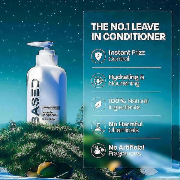 Based Bodyworks Leave-In Balsam - Återfuktande och stärkande formula för friskt hår (3 st)