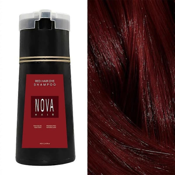 Hårfärgningsschampo, Nova Hair Instant Dye Shampoo, Hårfärgschampo för hår (druvröd)