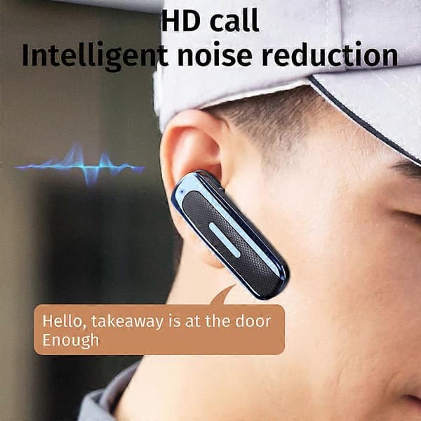 E1 Trådlös Bluetooth 5.0 Hörlur In-ear Enkel Mini Hörsnäcka Handsfree Samtal Ste (Vit Blå)