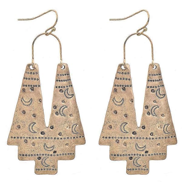 Vintage Boho Etniske Øredobber Geometriske Dråpe Øredobber for Kvinner