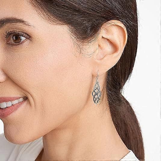 Collection Sterling Sølv Oksidert Keltisk Knute Dingle Øredobber