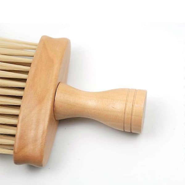 Hårklippningsborste, professionell frisör-/barberar-/nackborste i trä