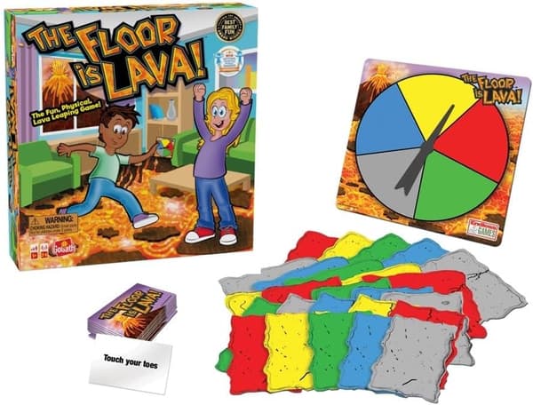 Golvet är lava skivspelarkort barnspel brädspel