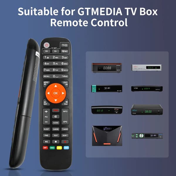 GTmedia V7 S5X Internet Set-Top Box TV Fjärrkontroll