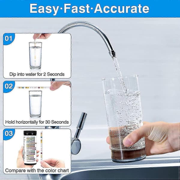 Drikkevann Kvalitet Testsett 16 Parametre 100 Strips