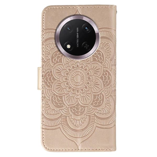 För Honor Magic7 Lite 5G X9c 5G X60 Pro 5G Mobiltelefonfodral Rhinestone Dekoration PU Läder Mandala Tryck