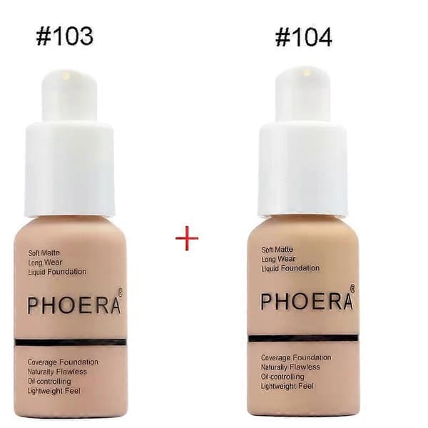 PHOERA Liquid Coverage Foundation Ansiktsbascreme Ljusar upp Fuktighetskräm Mineral Full Täckning Concealer Smink TSLM1 (C13)