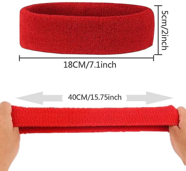 10-pack Sportpannband för män och kvinnor, Svettband, Elastiskt hårband Non