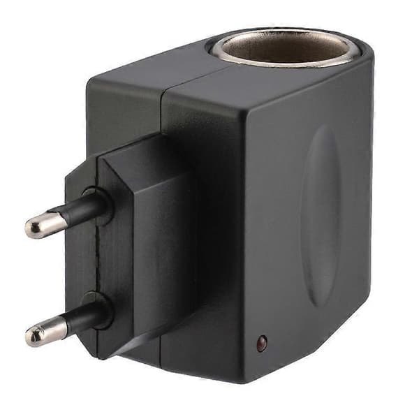 220V til 12V bilstrømsomformer, bil cigarettænder strømadapter, sort, 7,5*33cm
