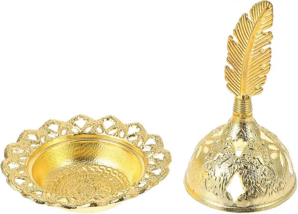 Arabisk Røkelsesbrennerholder for Bakhoor Oud Røkelsespinner Krystall Frankincense Resin Brenner Middle